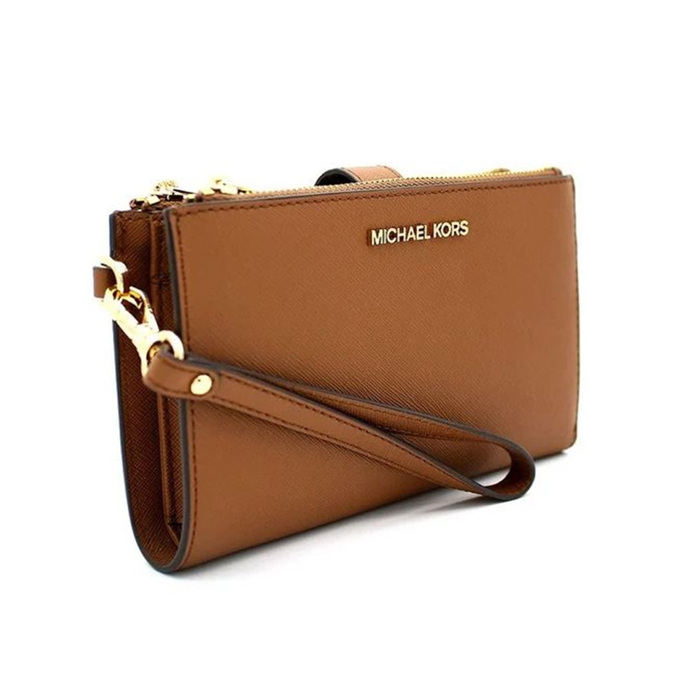Michael Kors Brown Leather Wristlet/Wallet NWOT